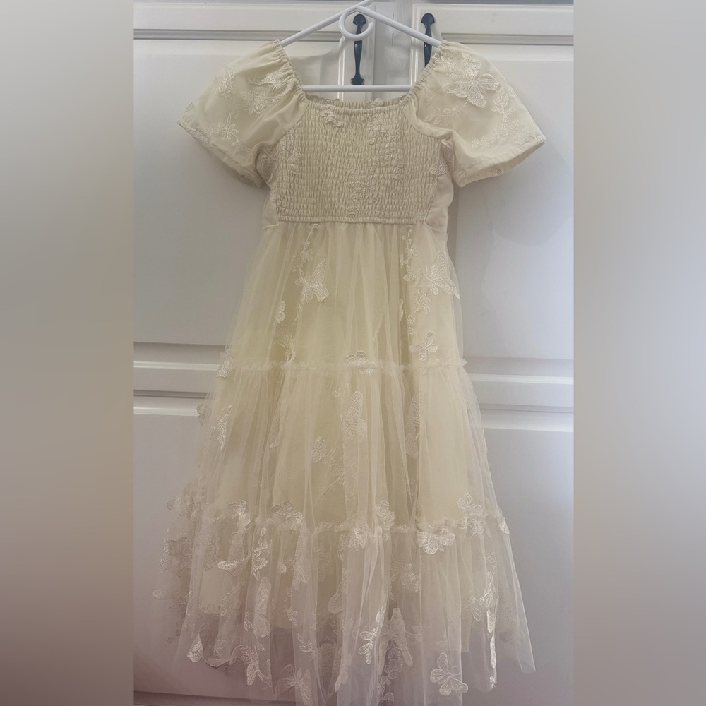 Ivy City Co Cream Lace Kids Dress
